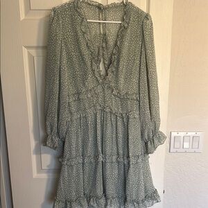 Floral Green Dress